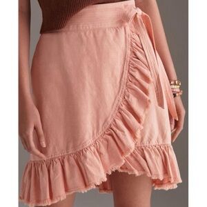Anthropologie Pilcro Peach Textured Skirt